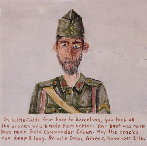 Dean Manning On Battlefields (After Leonard Cohen) Painting